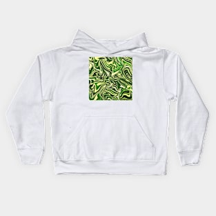 Emerald Green Marble Pattern Kids Hoodie